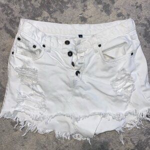White Skirt Size 26 Distressed look